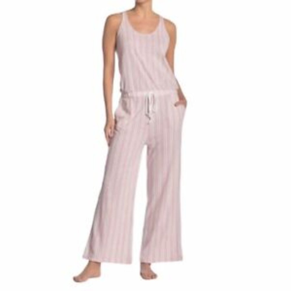 Joe's Jeans Pink Stripe Soak Up the Sun Racerback Jumpsuit
